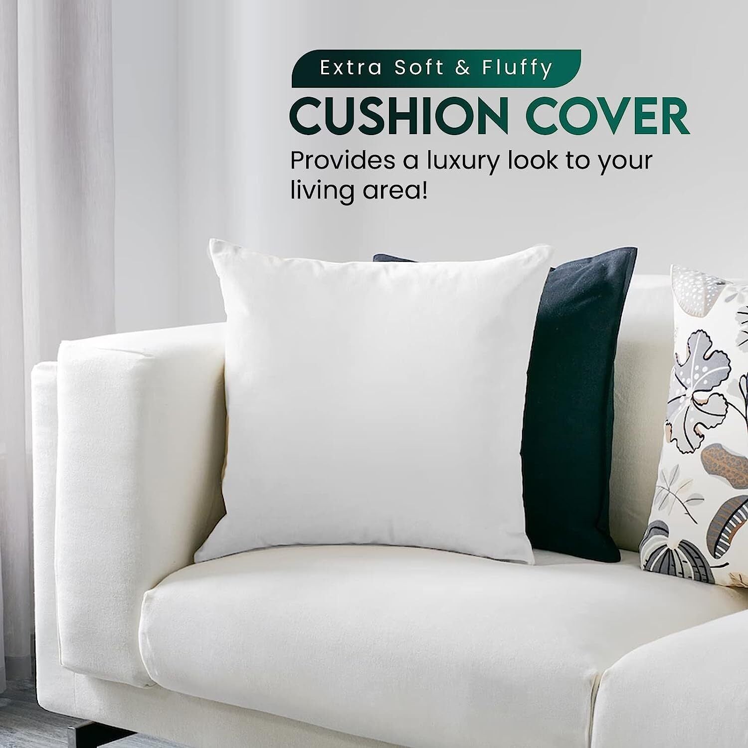 Luxury CUSHION COVERS Polycotton Throw Pillow Cases Size 18 X 18 Sofa Home Décor