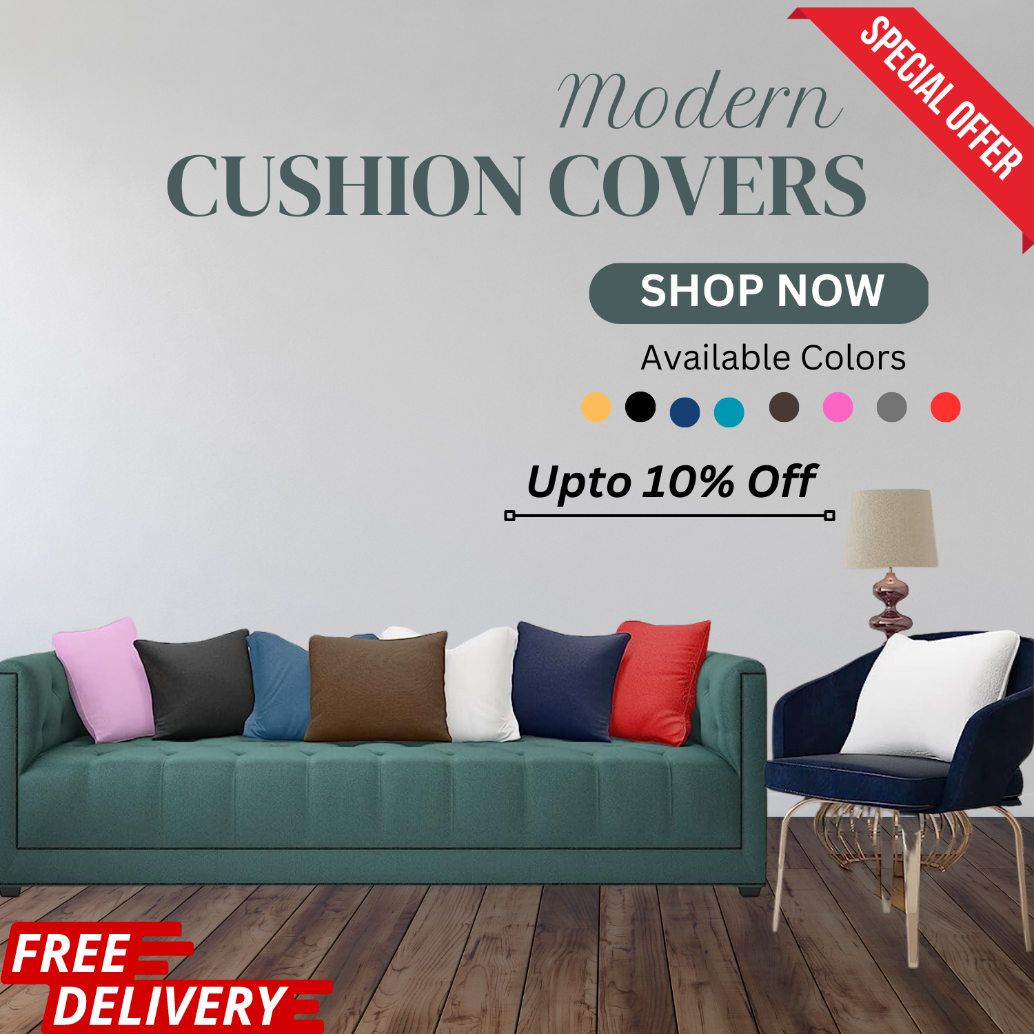 Luxury CUSHION COVERS Polycotton Throw Pillow Cases Size 18 X 18 Sofa Home Décor