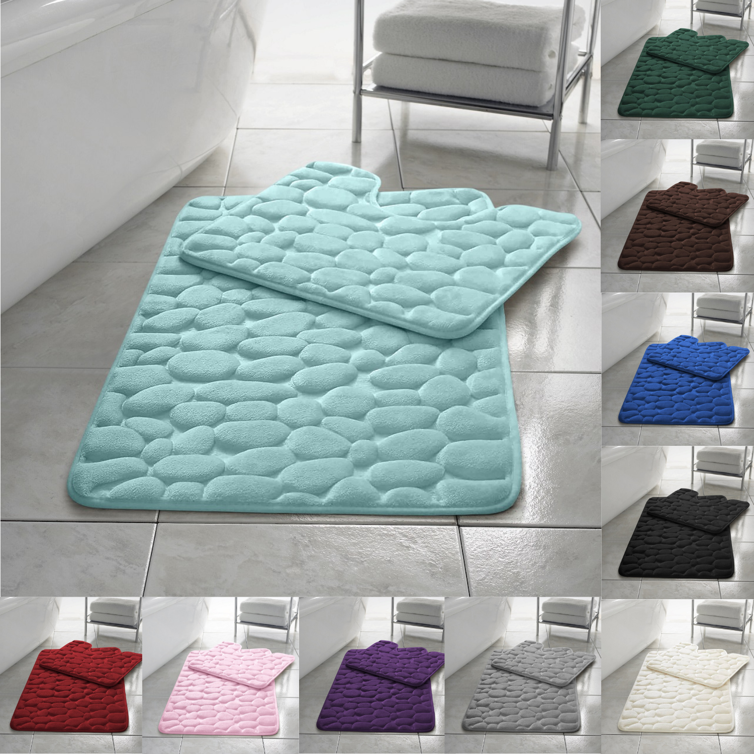 PEBBLE STYLE BATH MAT