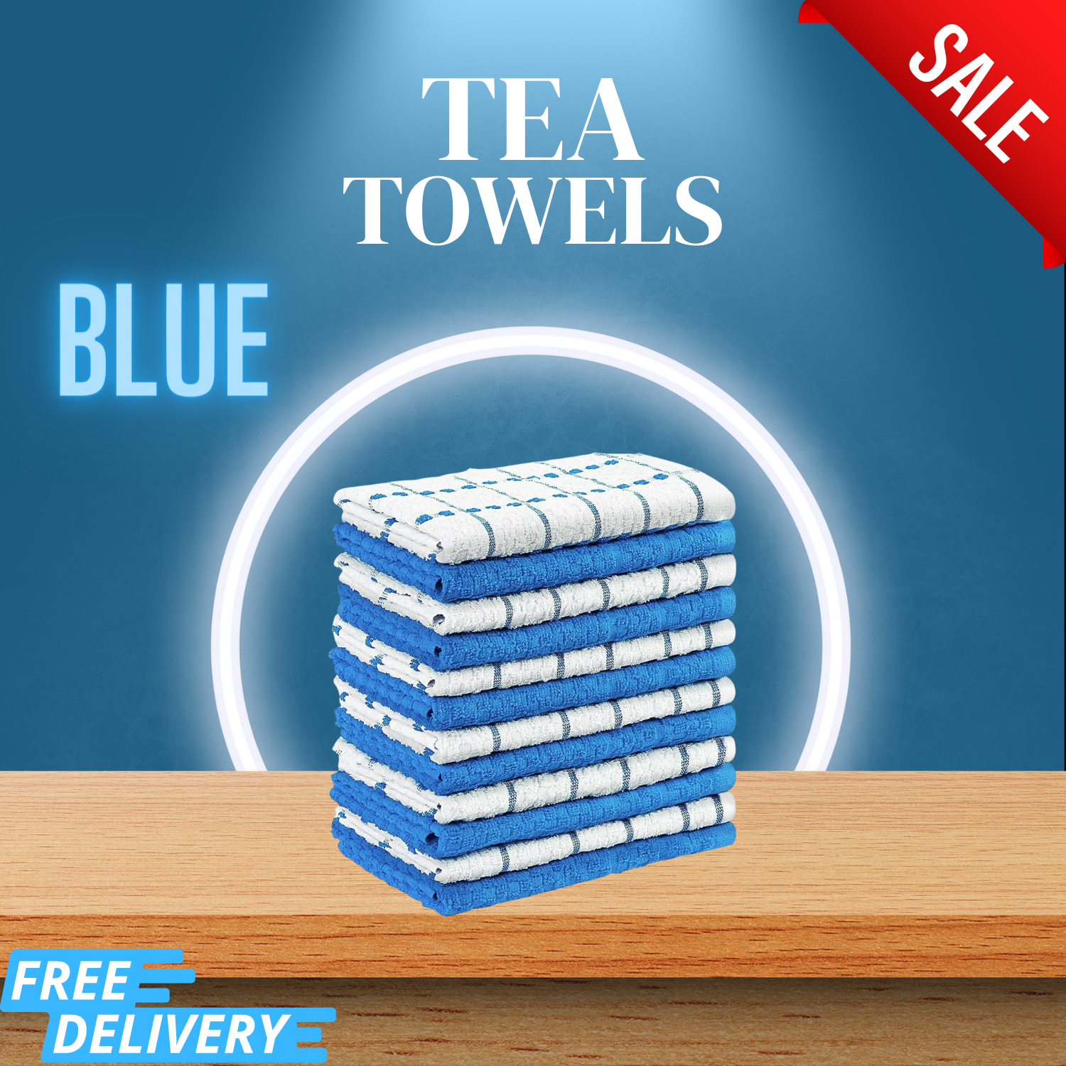 Multi Pack TERRY TEA TOWELS 100% COTTON Set Dish Cloths Kitchen Cleaning Drying