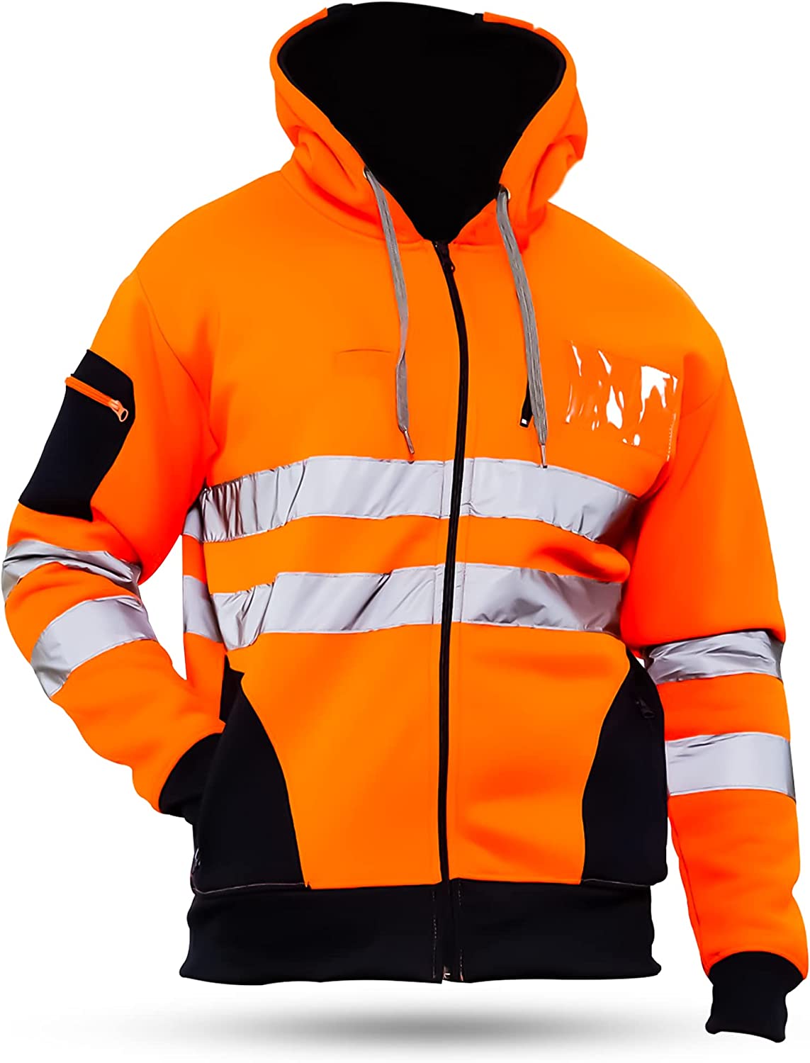 Premium Hi Vis High Visibility Fleece Bomber Jacket Padded Safety Work Coat