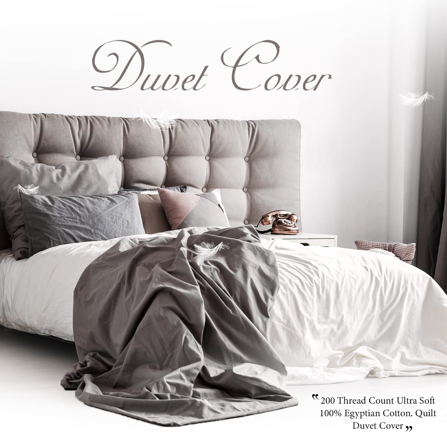 100% EGYPTIAN COTTON 200TC DUVET QUILT COVER SET SINGLE DOUBLE KING All SIZE s